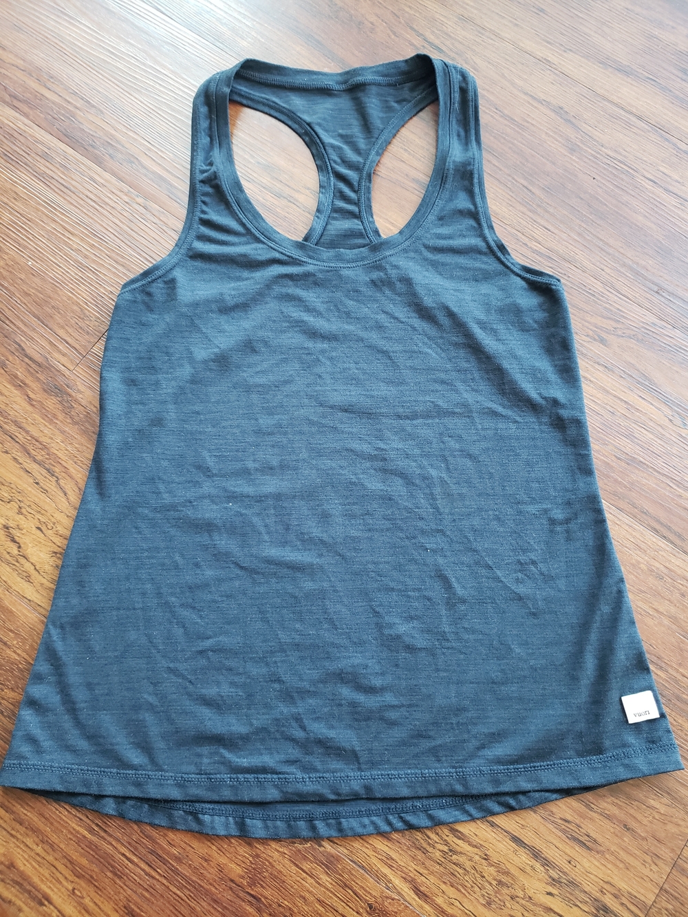 Vuori Women's Blue Heathered Racerback Tank Top Size XS Athleisure Loungewear